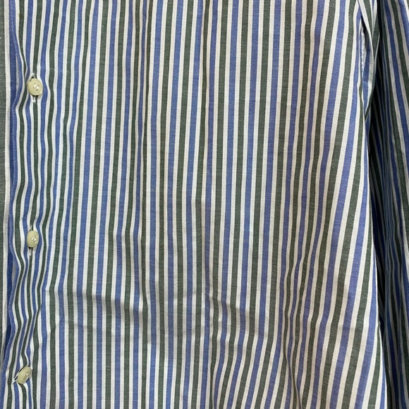 Blue, green, white stripper button down - Picture 3 of 6